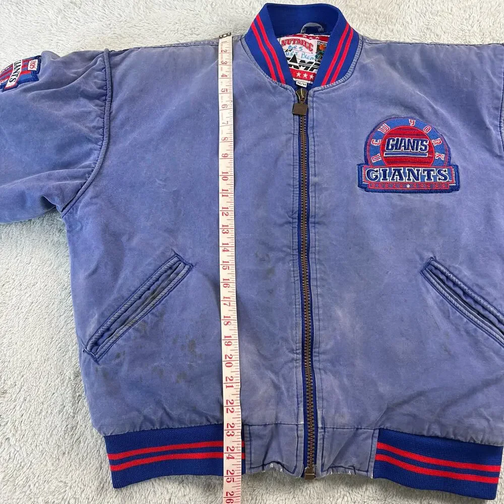 New York Giants Phil Simms Nutmeg Campri Vintage Jacket Coat Size Men's Medium